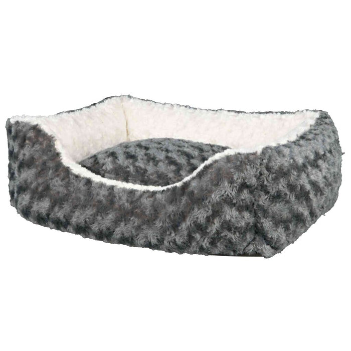 Bett Kaline, eckig, grau/creme