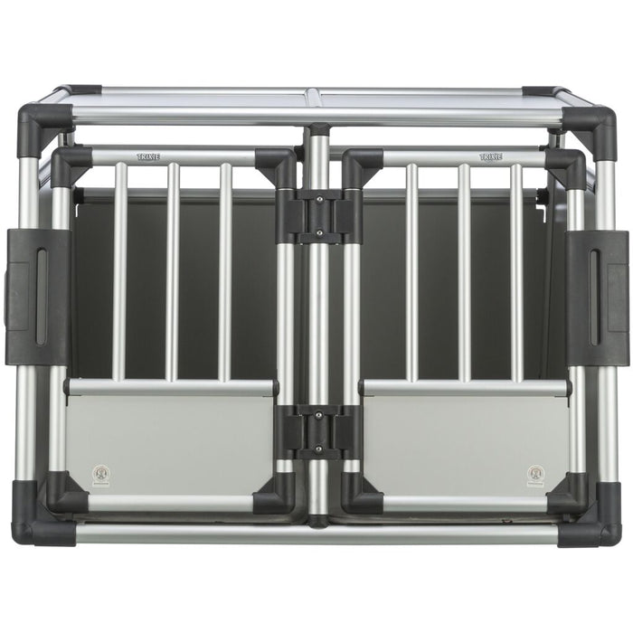 Transportbox, doppelt, Aluminium, silber/hellgrau