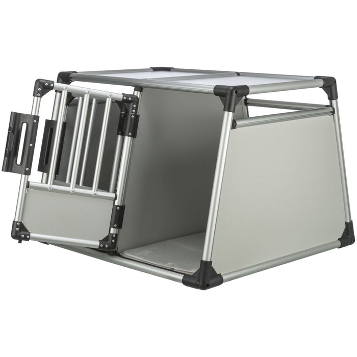 Transportbox, doppelt, Aluminium, silber/hellgrau