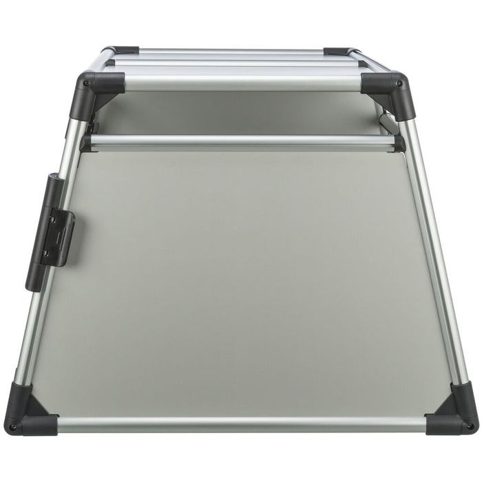 Transportbox, doppelt, Aluminium, silber/hellgrau