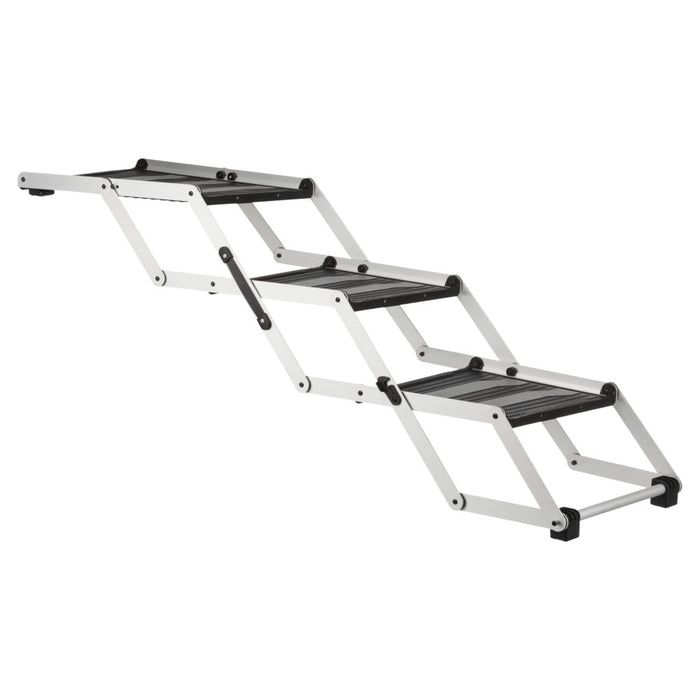 3-stufige Falt-Treppe, Aluminium/Kunststoff/TPR