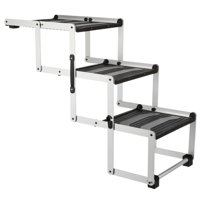 3-stufige Falt-Treppe, Aluminium/Kunststoff/TPR
