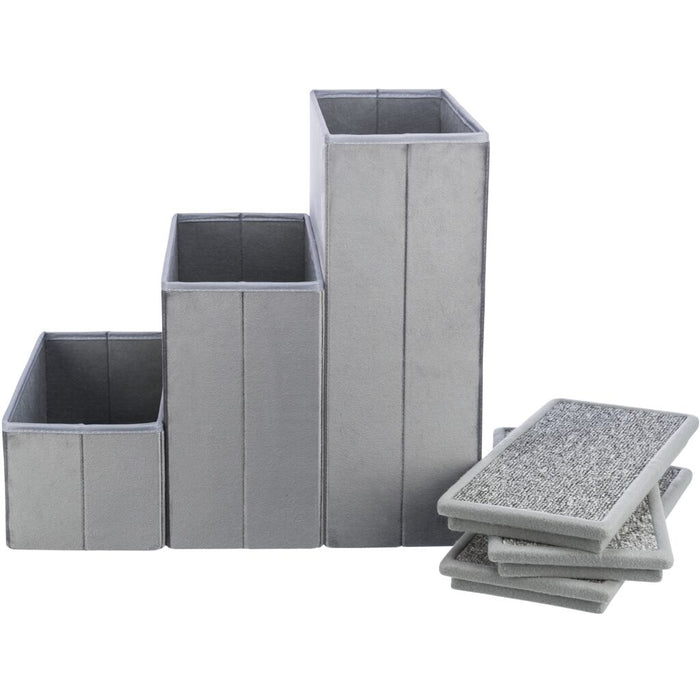 Treppe mit Stauraum, grau