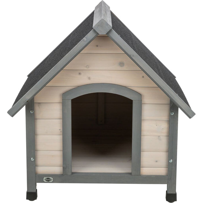 natura Hundehütte Cottage Satteldach, grau