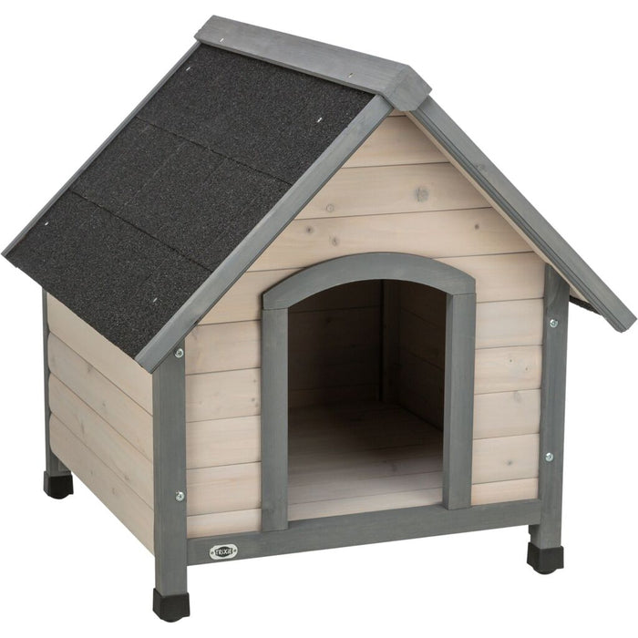 natura Hundehütte Cottage Satteldach, grau