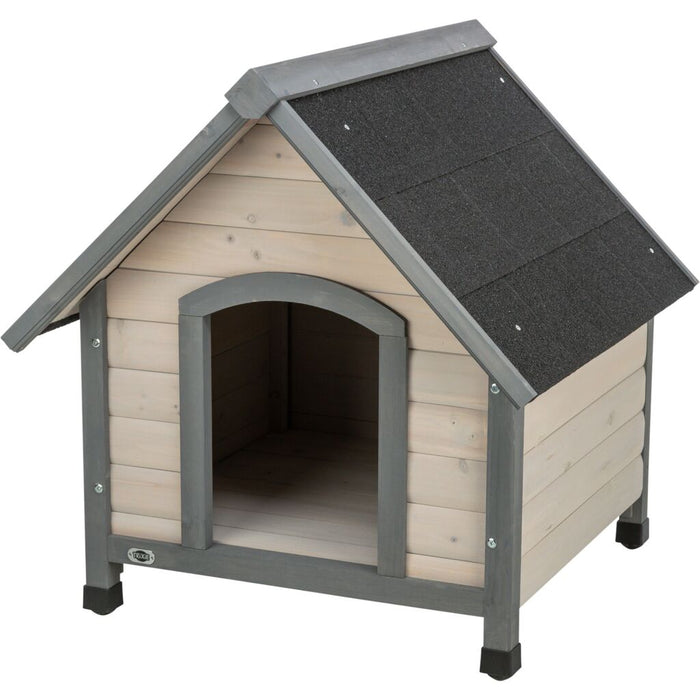 natura Hundehütte Cottage Satteldach, grau