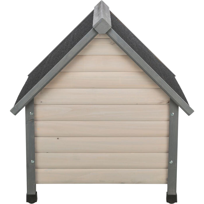 natura Hundehütte Cottage Satteldach, grau