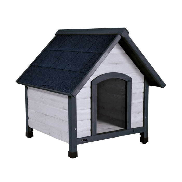 natura Hundehütte Cottage Satteldach, grau