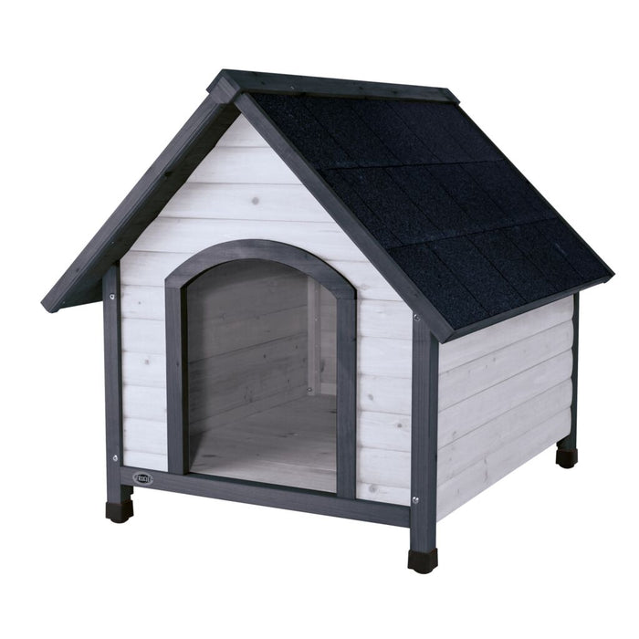 natura Hundehütte Cottage Satteldach, grau