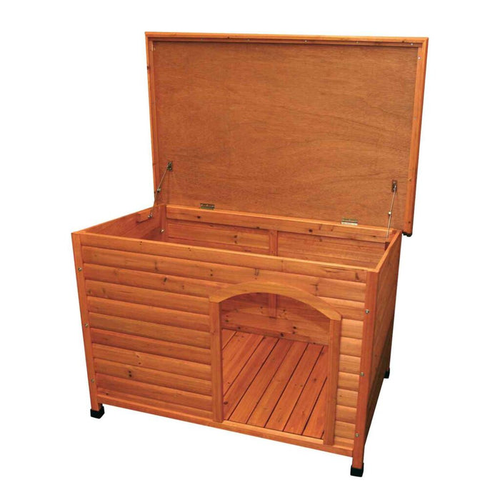 natura Hundehütte Classic Flachdach, braun