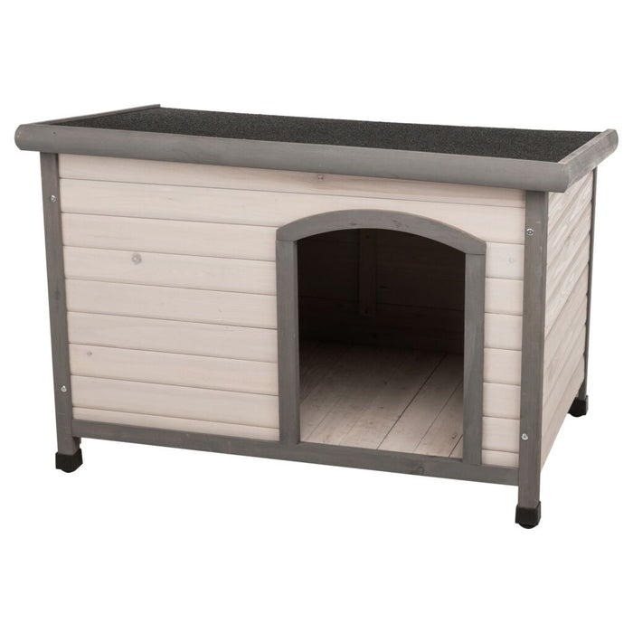 natura Hundehütte Classic Flachdach, grau