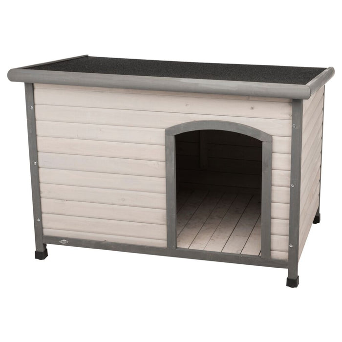 natura Hundehütte Classic Flachdach, grau
