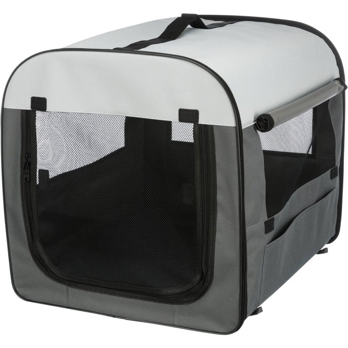 Hundebox Basic, dunkelgrau/hellgrau