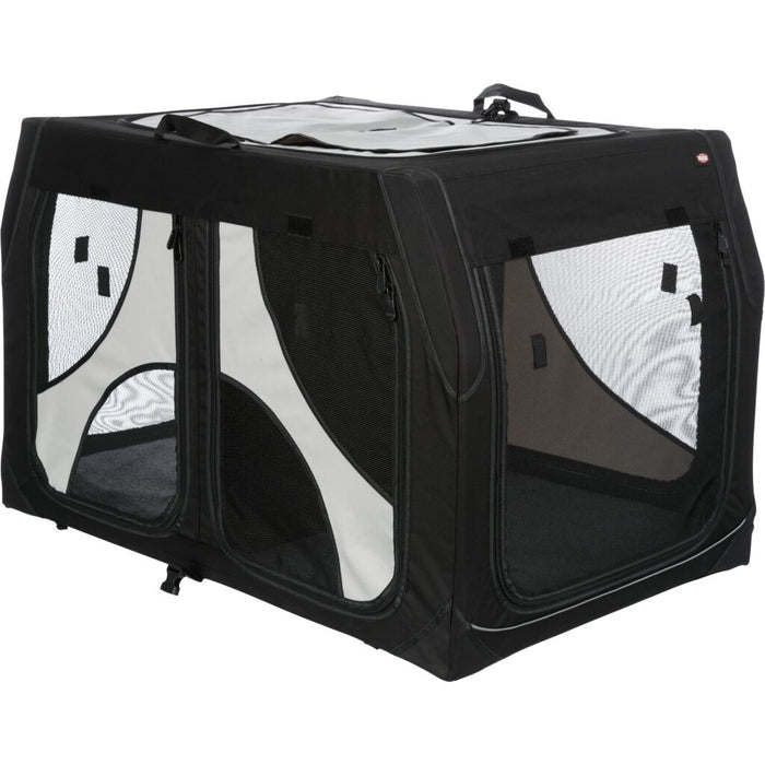 Hundebox Vario Double, schwarz/grau