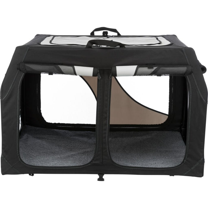Hundebox Vario Double, schwarz/grau