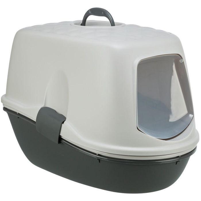 Katzentoilette Berto Top, mit Haube,Trennsystem, hellgrau/dunkelgrau
