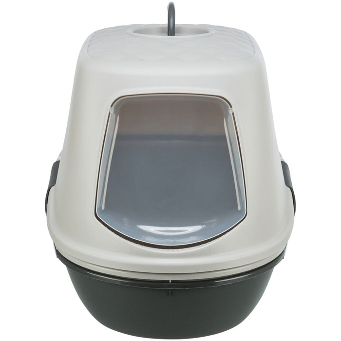 Katzentoilette Berto Top, mit Haube,Trennsystem, hellgrau/dunkelgrau