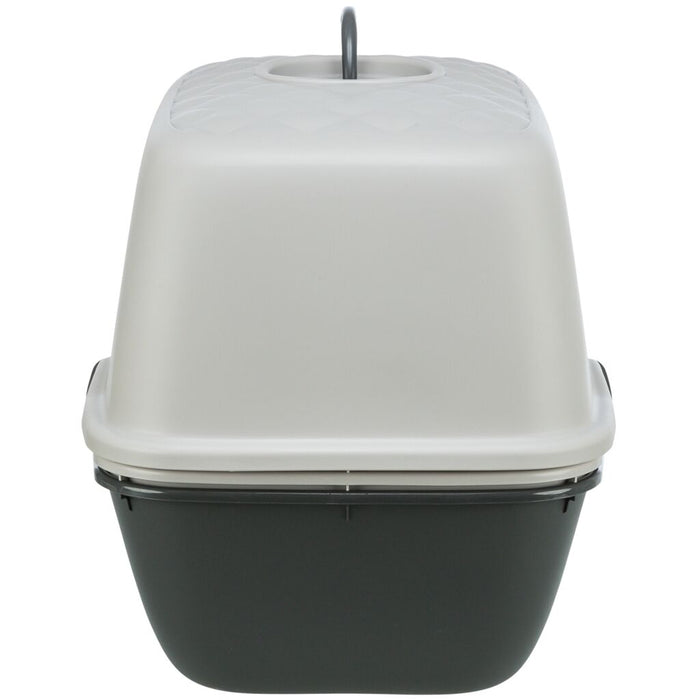 Katzentoilette Berto Top, mit Haube,Trennsystem, hellgrau/dunkelgrau