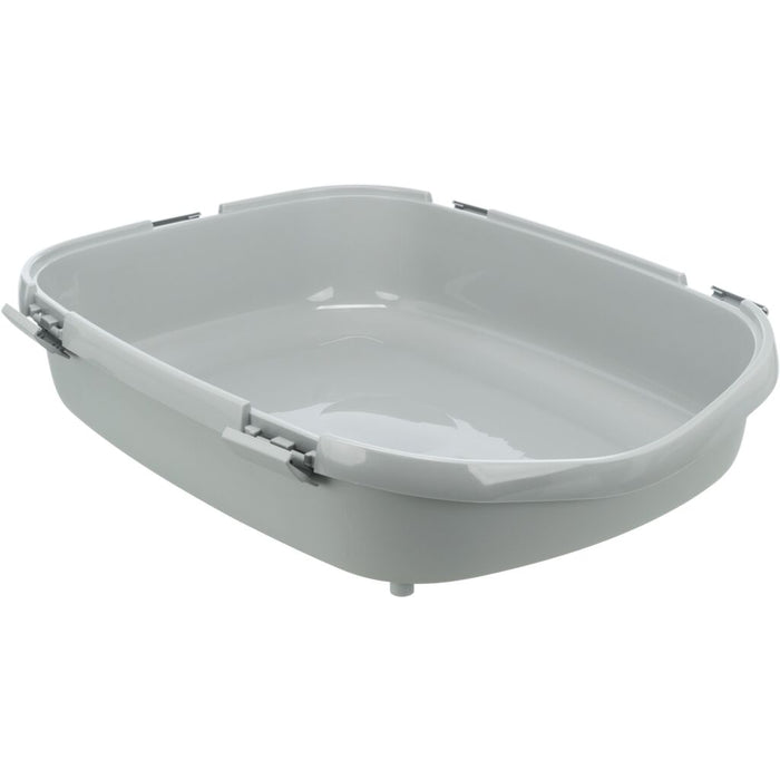 Katzentoilette Primo XXL Top, mit Haube, grau/weiß
