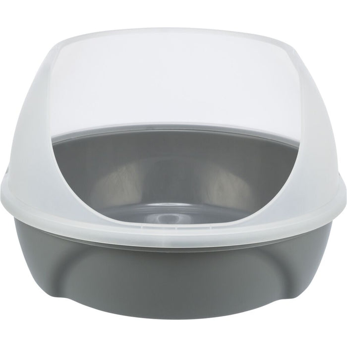 Katzentoilette Simao, hoher Rand, grau