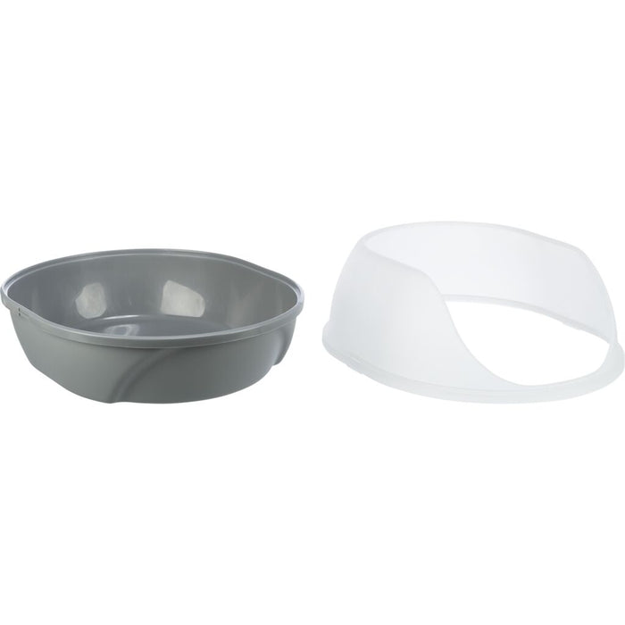 Katzentoilette Simao, hoher Rand, grau