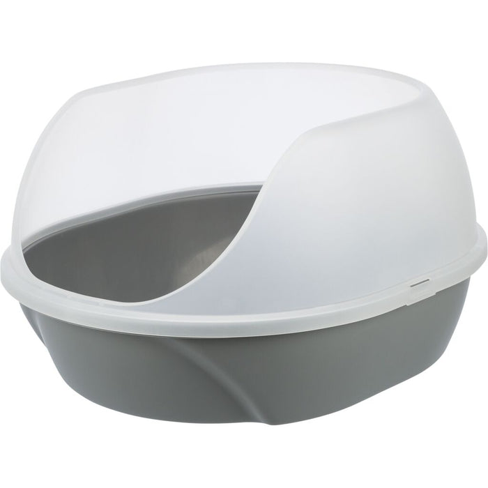 Katzentoilette Simao, hoher Rand, grau