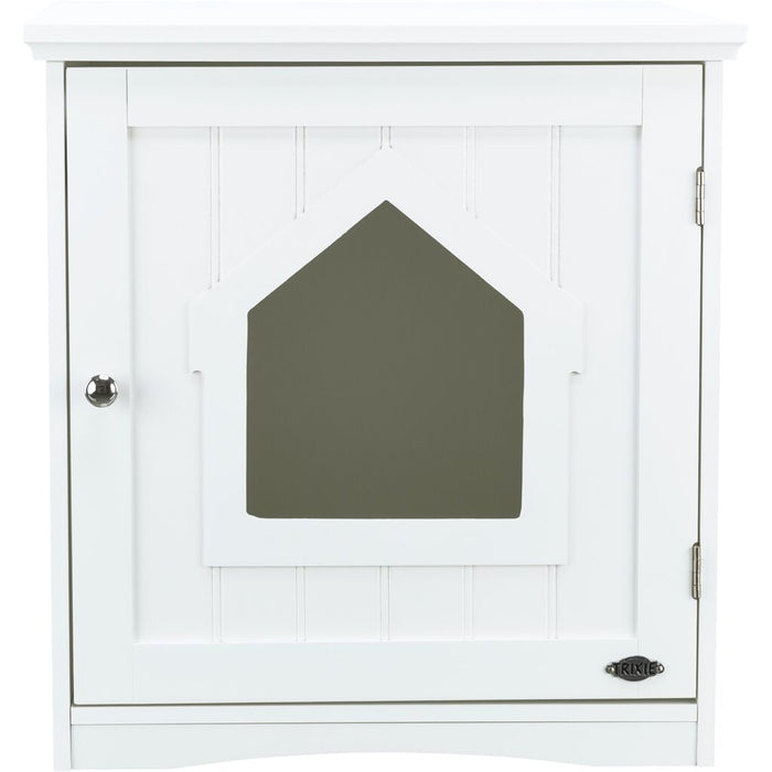 Katzenhaus für Katzentoilette, MDF, weiß