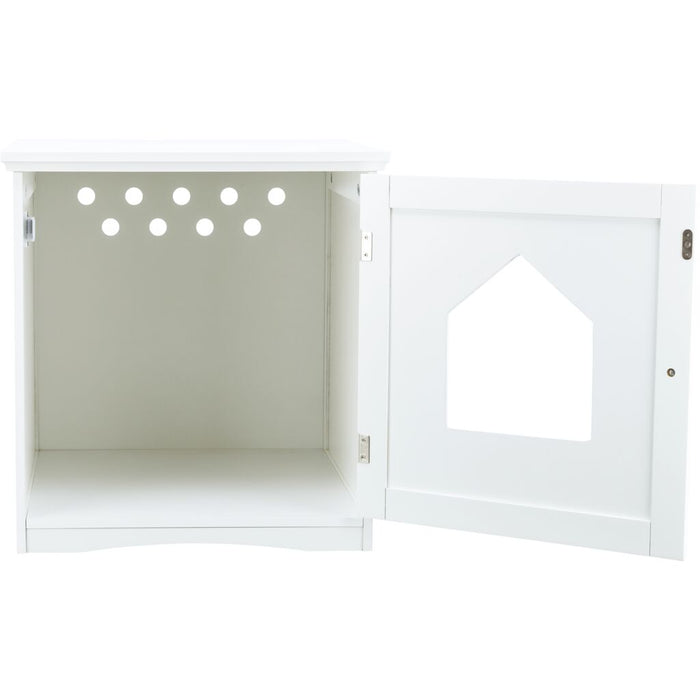 Katzenhaus für Katzentoilette, MDF, weiß