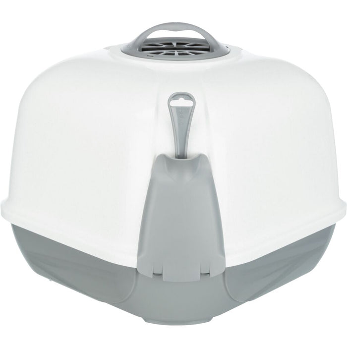 Ecktoilette Maro, mit Haube, hellgrau/granit