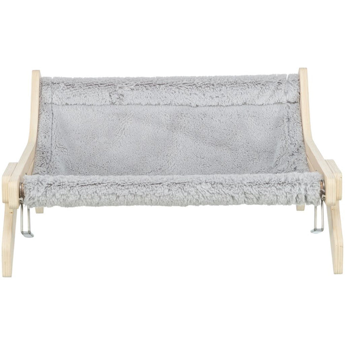 Hängematte, Holz, unbehandelt, grau