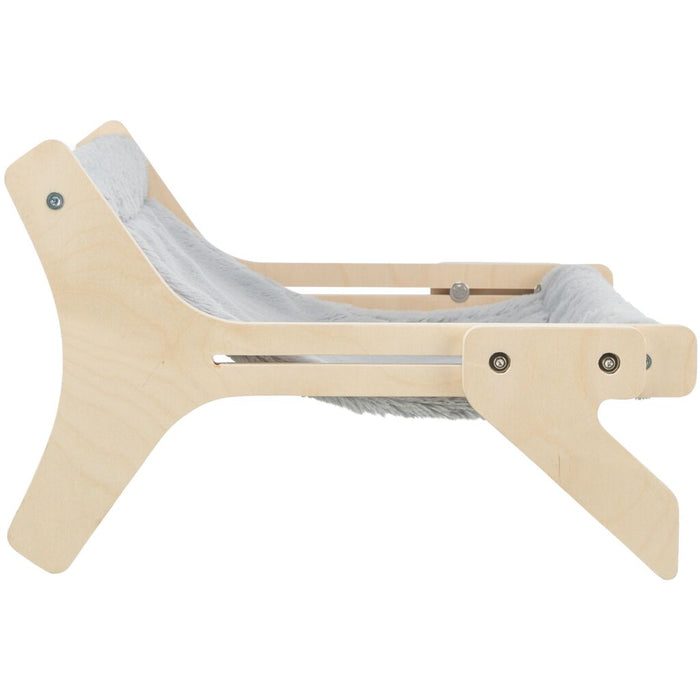 Hängematte, Holz, unbehandelt, grau