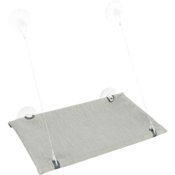 Fenster-Liegeplatz, Velours, grau