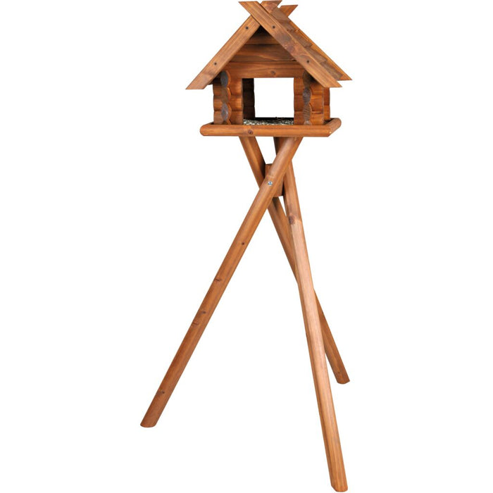 natura Block-Futterhaus mit Ständer, Kiefernholz, braun