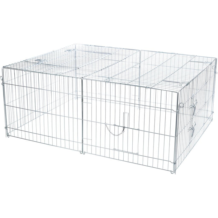 natura Freilaufgehege mit Abdeckung, Metall