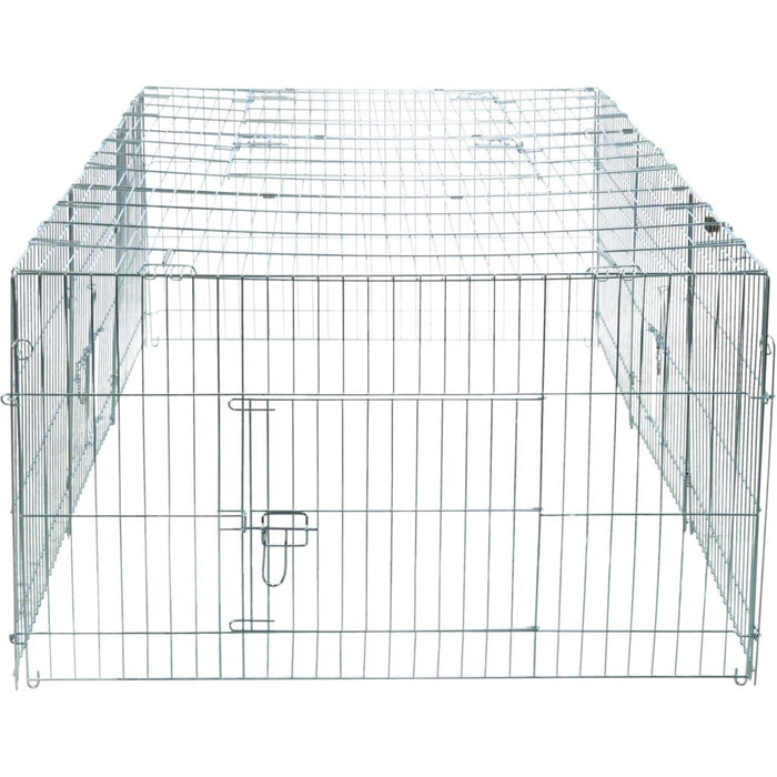 natura Freilaufgehege mit Abdeckung, Metall