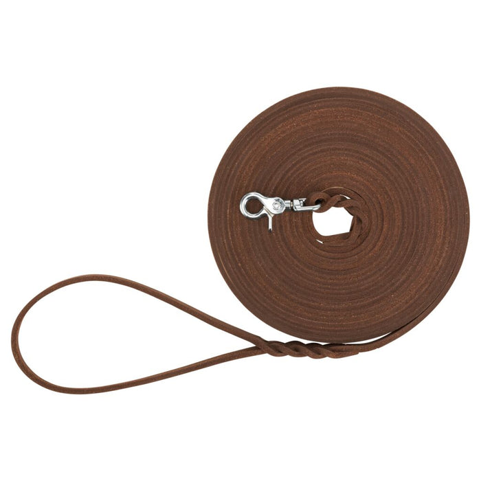 Rustic Fettleder-Schleppleine, dunkelbraun