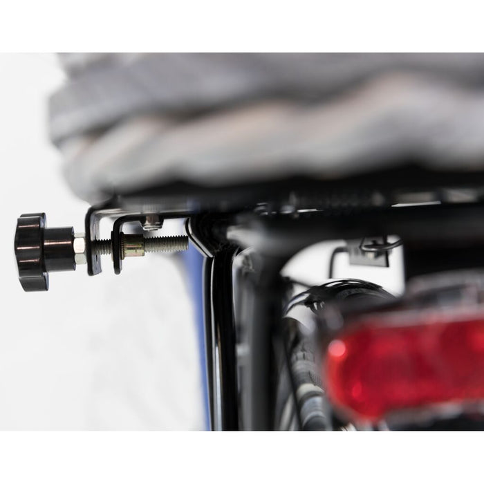 Fahrradkorb m. Gitter f. Gepäckträger,Weide/Metall, grau
