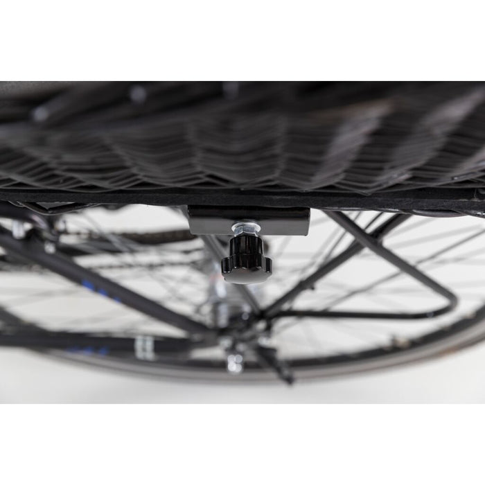 Fahrradkorb m. Gitter f. Gepäckträger,Weide/Metall, schwarz