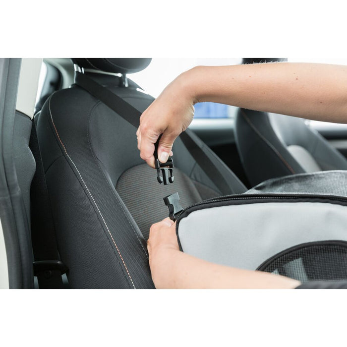Autositz, grau/schwarz