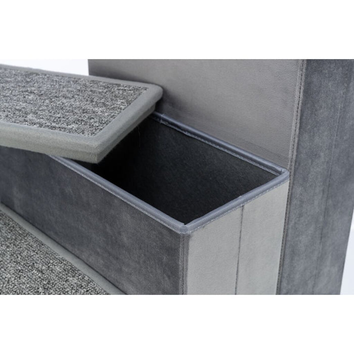 Treppe mit Stauraum, grau