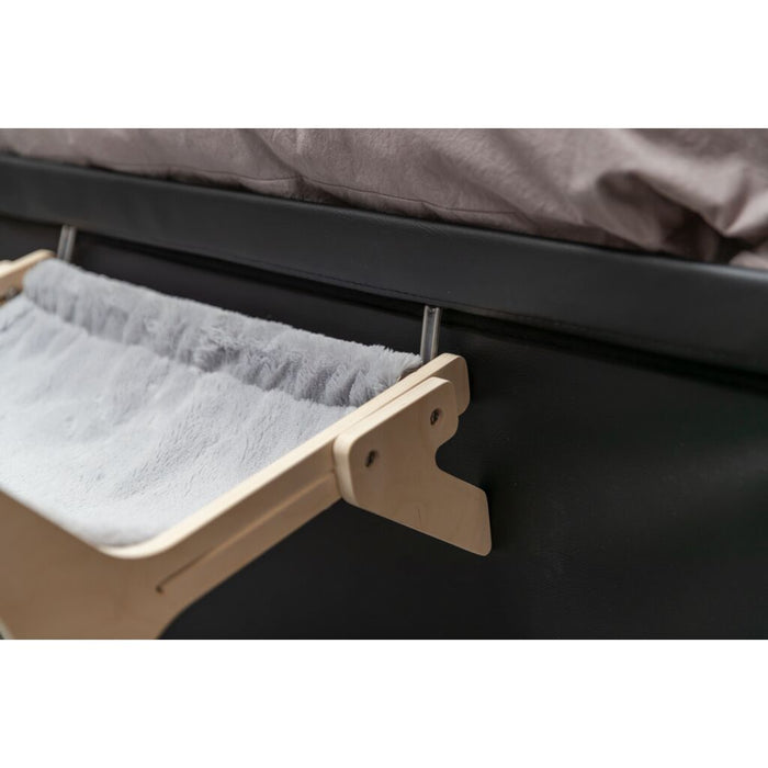 Hängematte, Holz, unbehandelt, grau