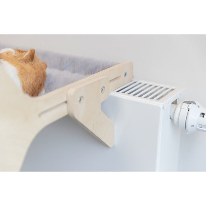 Hängematte, Holz, unbehandelt, grau