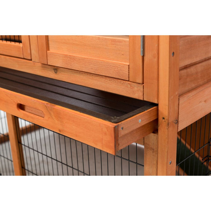 natura Kleintierstall mit Freilaufgehege, braun