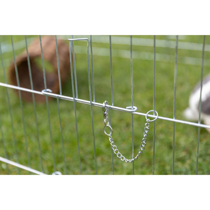 natura Freilaufgehege mit Abdeckung, Metall