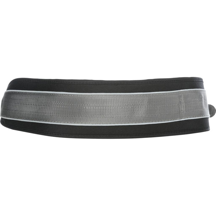 Bauchgurt mit Leine, neoprengepolstert, grafit/schwarz