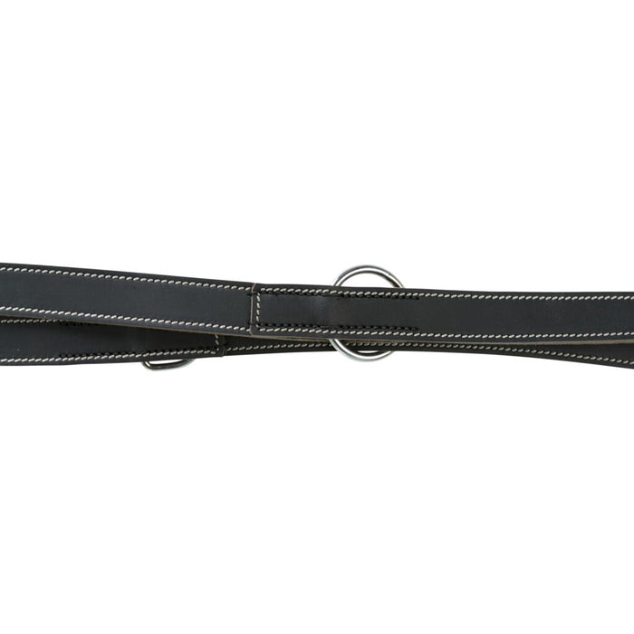 Rustic Fettleder-V-Leine Heartbeat, schwarz