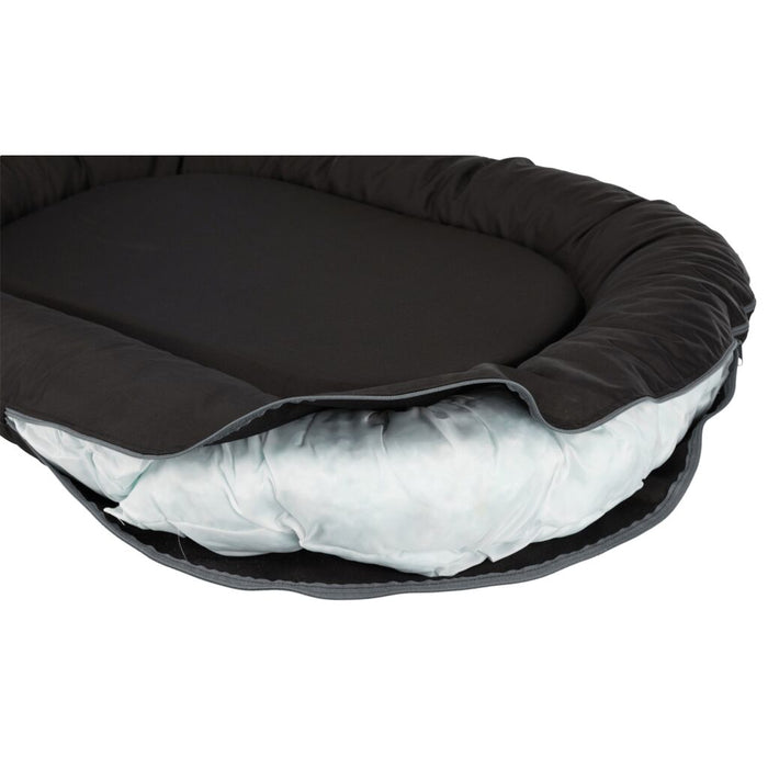 Kissen Samoa Vital, oval, schwarz
