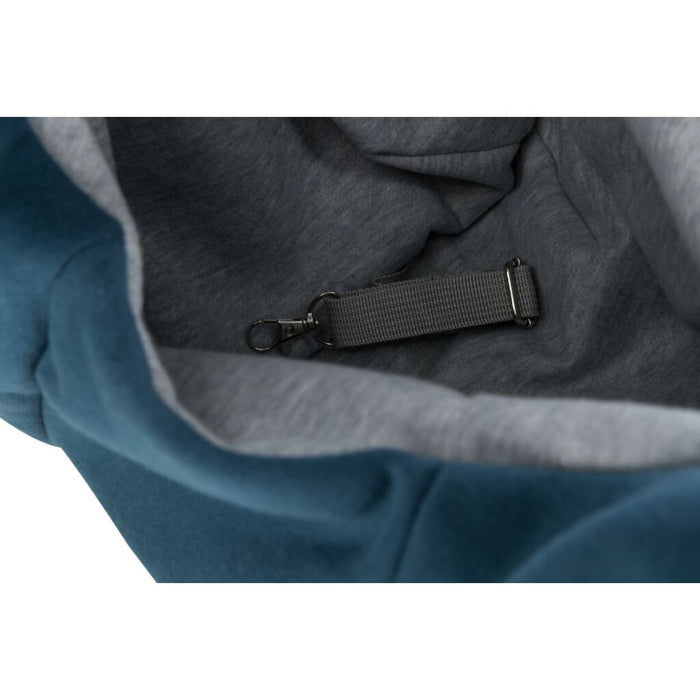 Fronttasche Soft, blau/hellgrau