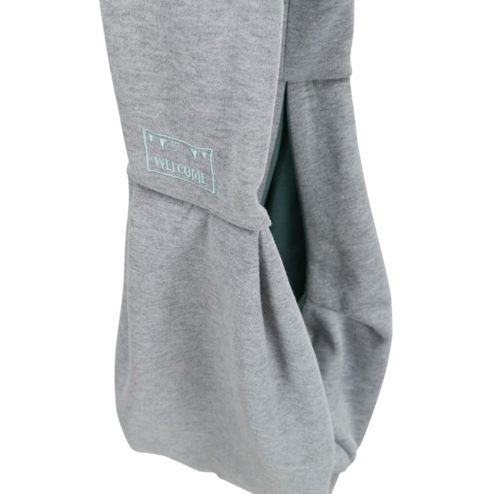 Junior Fronttasche, hellgrau/mint