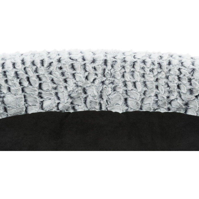 Vital Bett Lino, oval, schwarz/grau